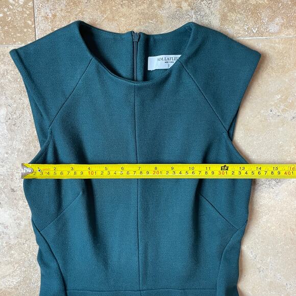 M.M. LaFleur Green Midi Dress Women’s Sz 2-Classic Workwear Sheath Minimalist - Picture 4 of 9